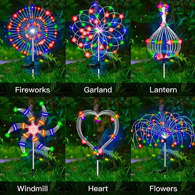 Waterproof Outdoor Solar Fireworks Lights