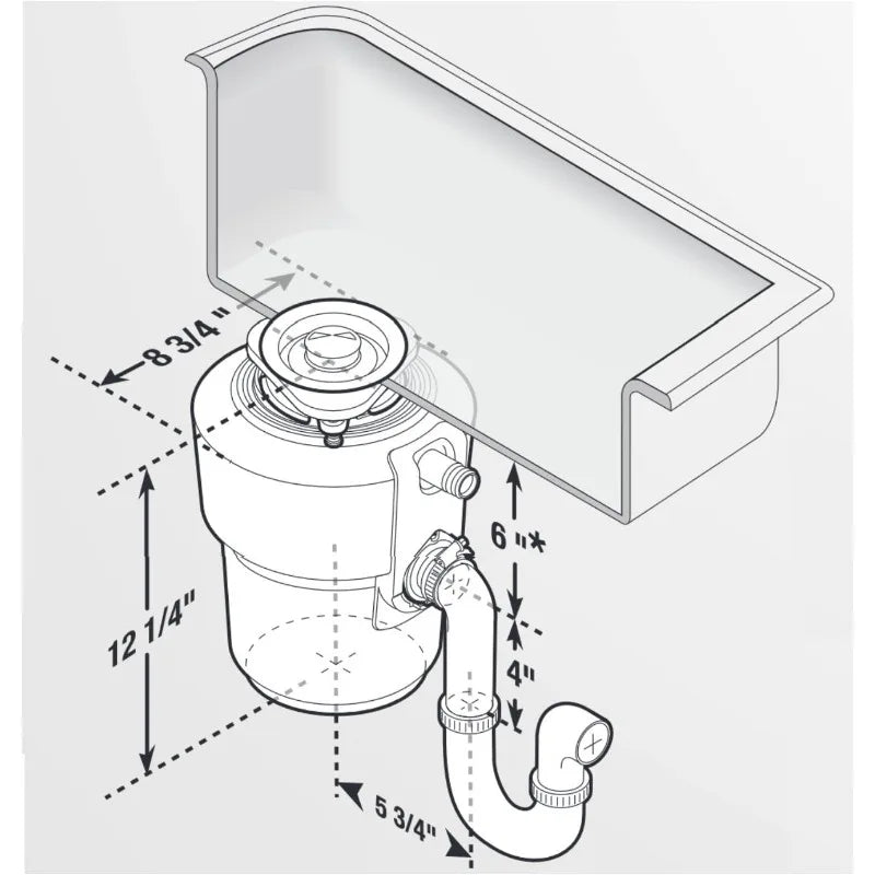 InSinkErator Garbage Disposal with Power Cord & Air Switch