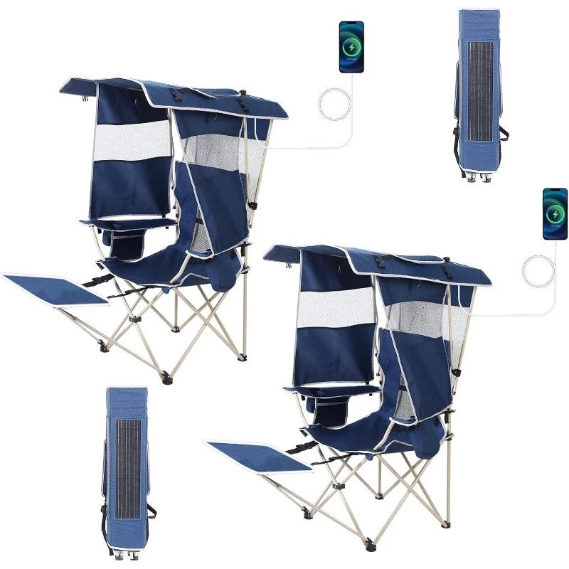 Chair with Canopy, Sports Chairs, USB, Type-C&DC Charging Cable Included