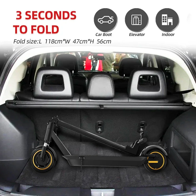Electric Scooter: 500W Power, 35km/h Max Speed, Foldable for Adult Use.