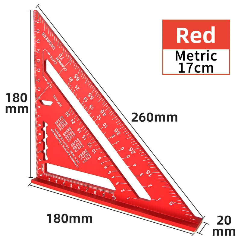 Triangle Ruler 7Inch Measurement Tool