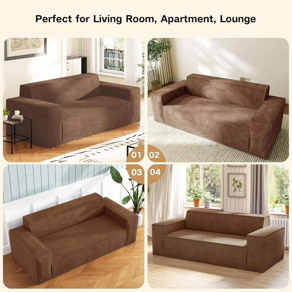 Sofa-in-a-Box, Memory Foam 3-Seater Couch