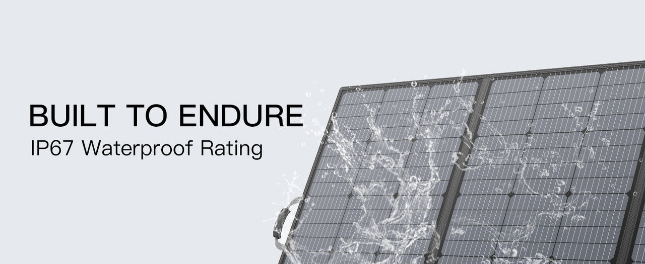 MHPOWOS 400W Portable Solar Panel, Lightweight Foldable Solar Panels with an Adjustable Kickstand