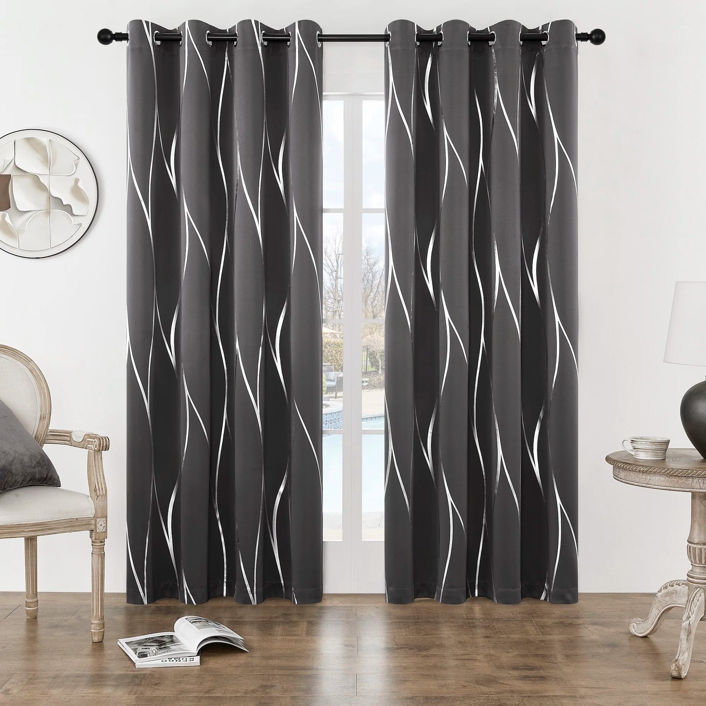 Pack Of 2 Blackout Curtains Grommet Thermal Insulated