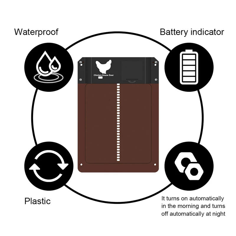 Automatic Chicken Coop Door - Solar Powered & Light Sensor
