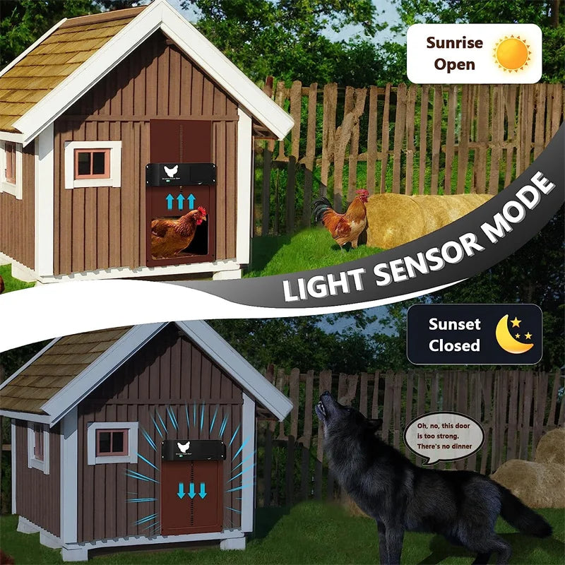 Automatic Chicken Coop Door - Solar Powered & Light Sensor