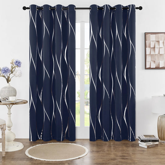 Pack Of 2 Blackout Curtains Grommet Thermal Insulated