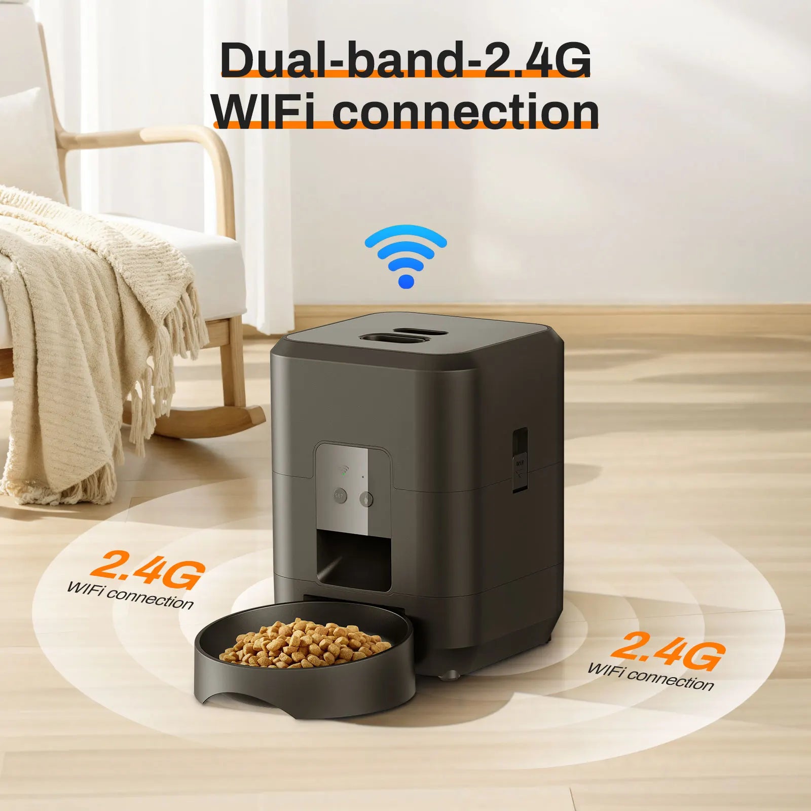 Automatic Smart Pet Feeder - Timed Cat & Dog Food Dispenser