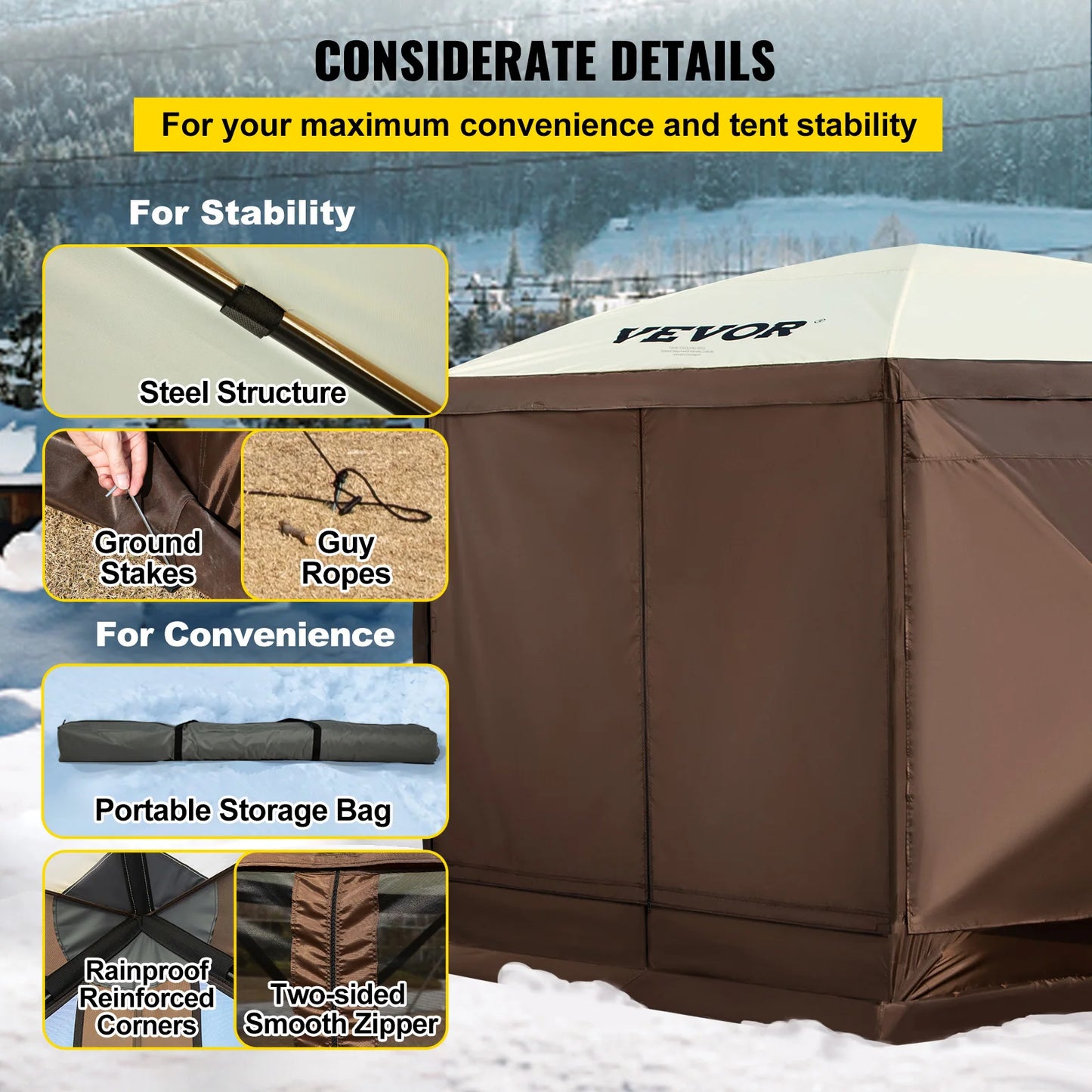 VEVOR Pop-up Camping Gazebo