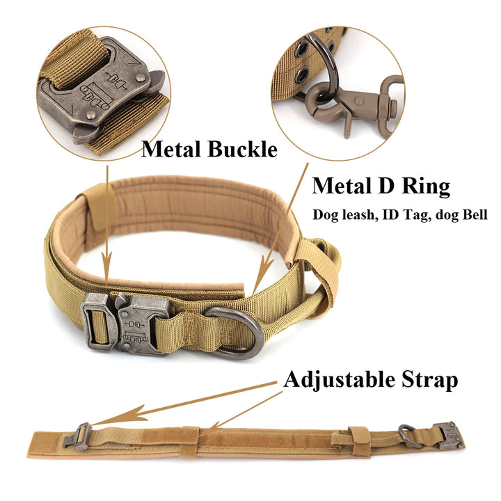 Large Dog Harness And Leash Set - Heavy Duty Tactical Vest