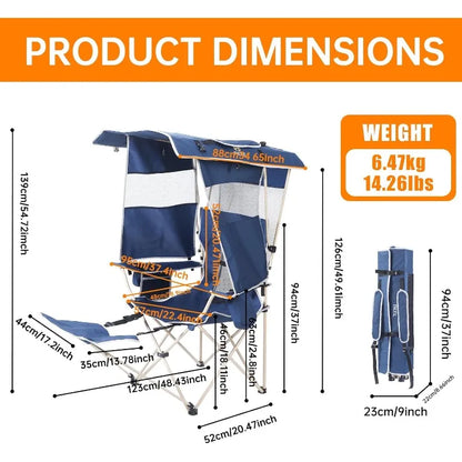 Chair with Canopy, Sports Chairs, USB, Type-C&DC Charging Cable Included