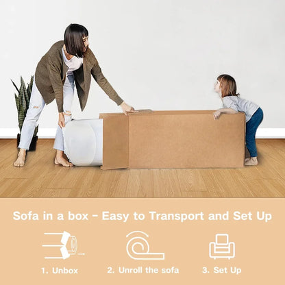 Sofa-in-a-Box, Memory Foam 3-Seater Couch