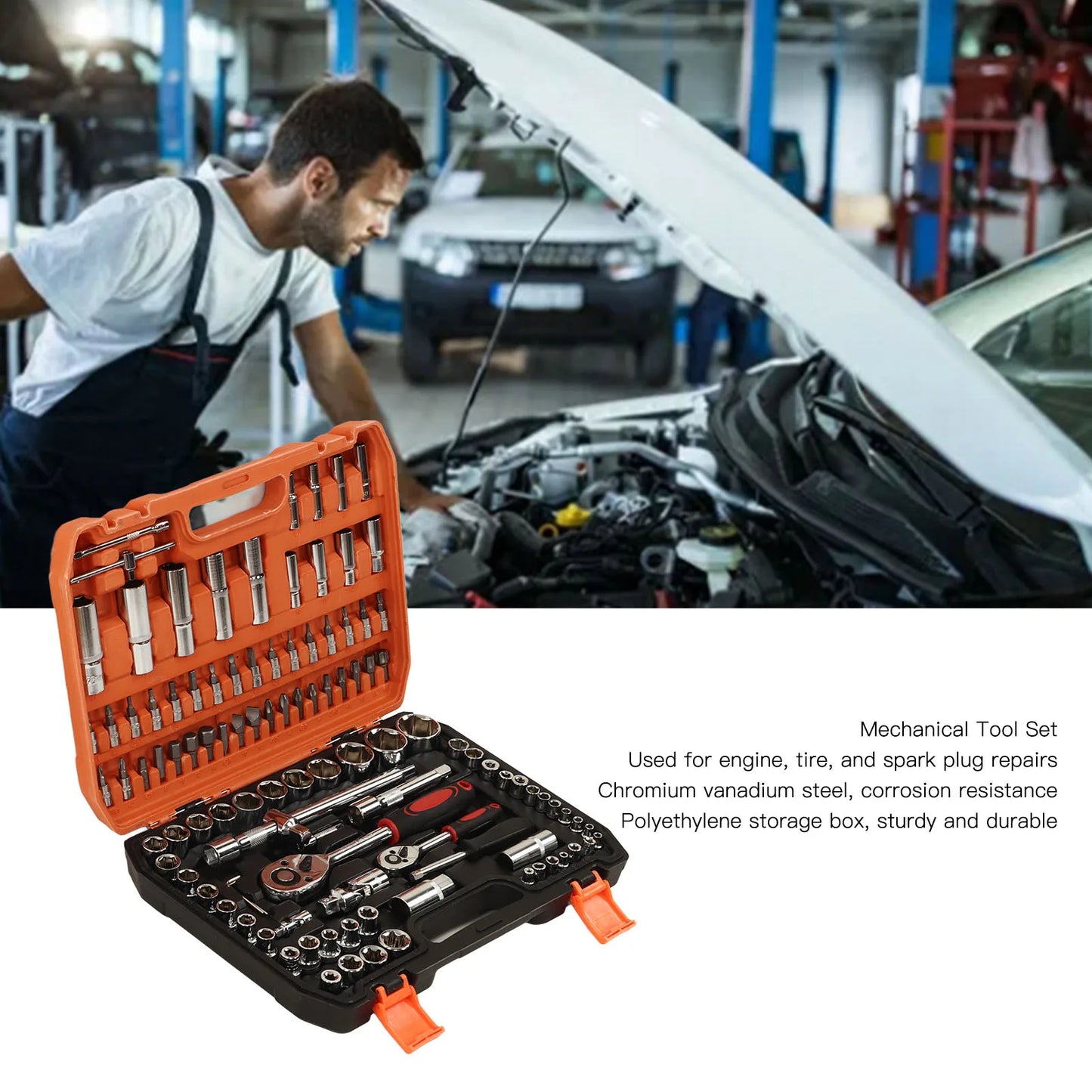 New 108Pcs Multi Function Socket Wrench Torque Tool Kit