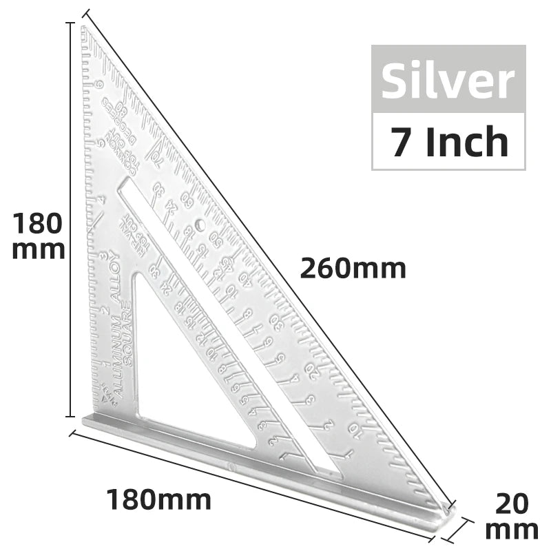 Triangle Ruler 7Inch Measurement Tool