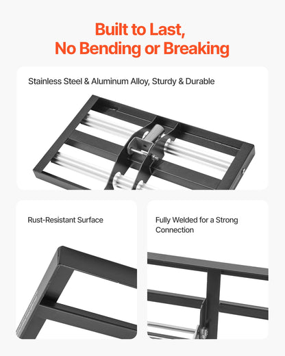 VEVOR Lawn Leveling Rake with Roller Stainless Steel Lawn Leveler with Adjustable Handle Effort Saving Lawn Level Tool for Yard