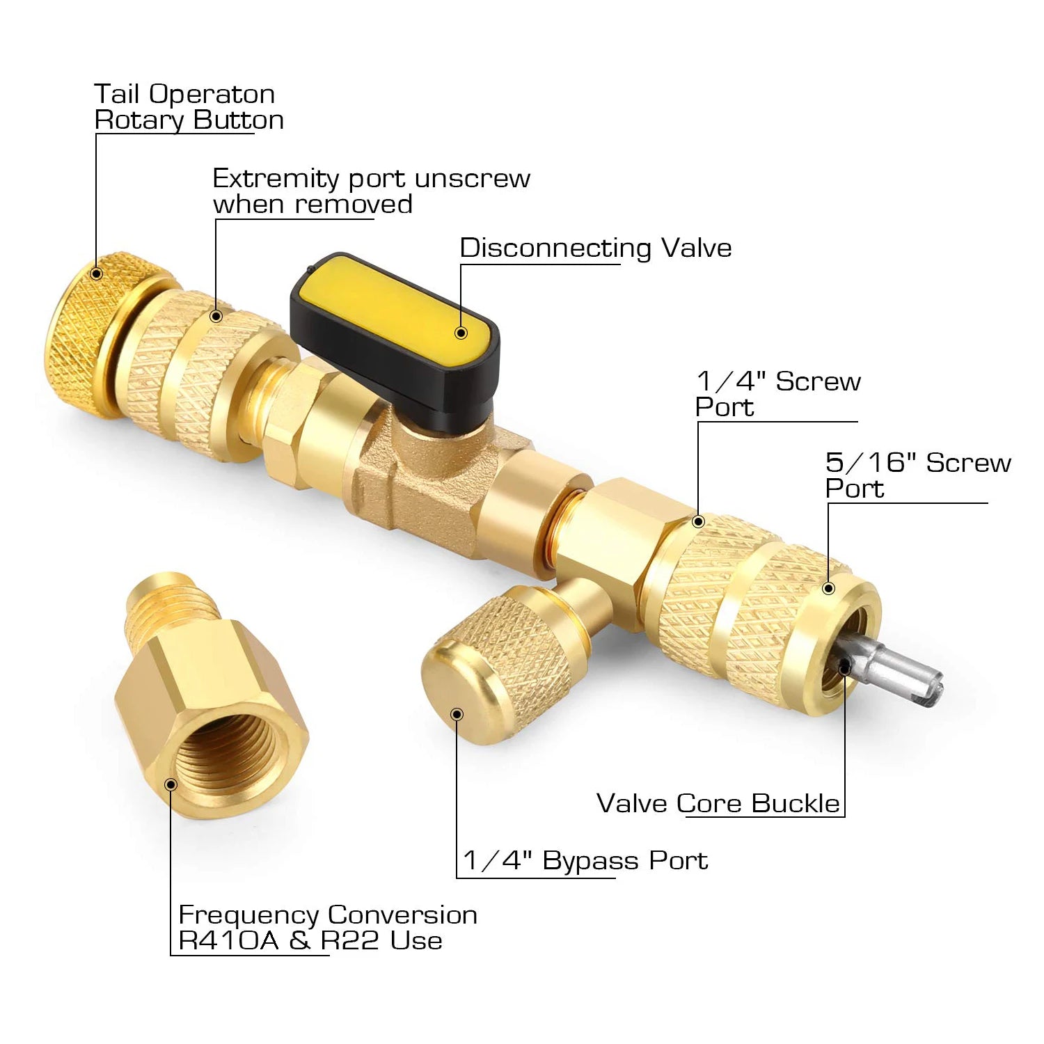 R410A Valve Core RemoverInstaller | HVAC Repair Tool