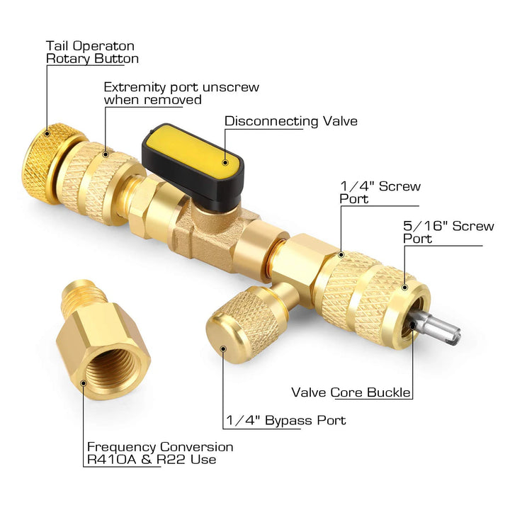 R410A Valve Core RemoverInstaller | HVAC Repair Tool