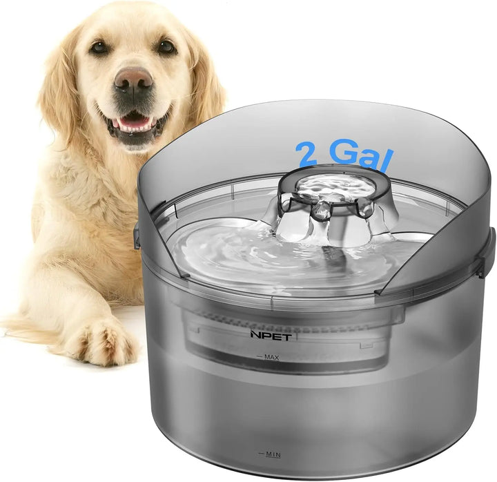 Dog Water Fountain 2 Gallon - 8L Large Automatic Dispenser