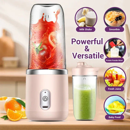 Portable Mixer with 6 Blades Juicer Cup Set
