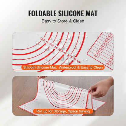 Adjustable Rolling Pin, Pastry Baking Nonstick Mat Set