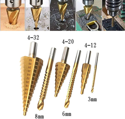 6Pcs Step Drill Bit