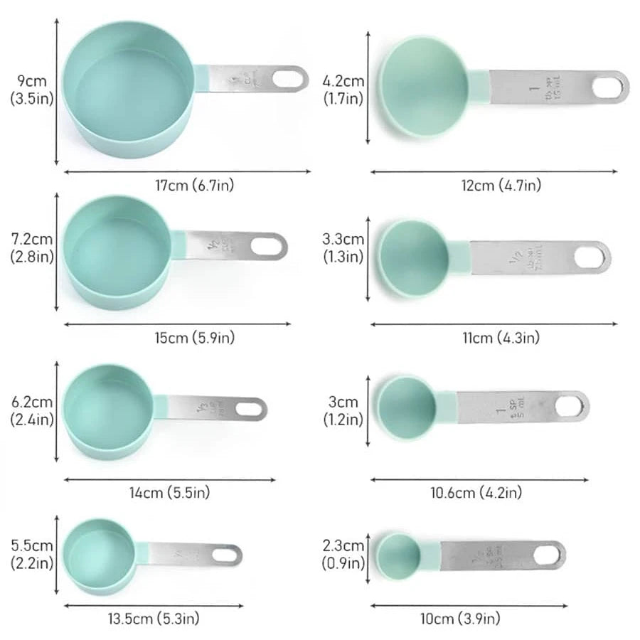 4PCS/8PCS plastic measuring cup, Spoon Set