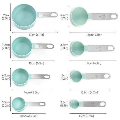 4PCS/8PCS plastic measuring cup, Spoon Set