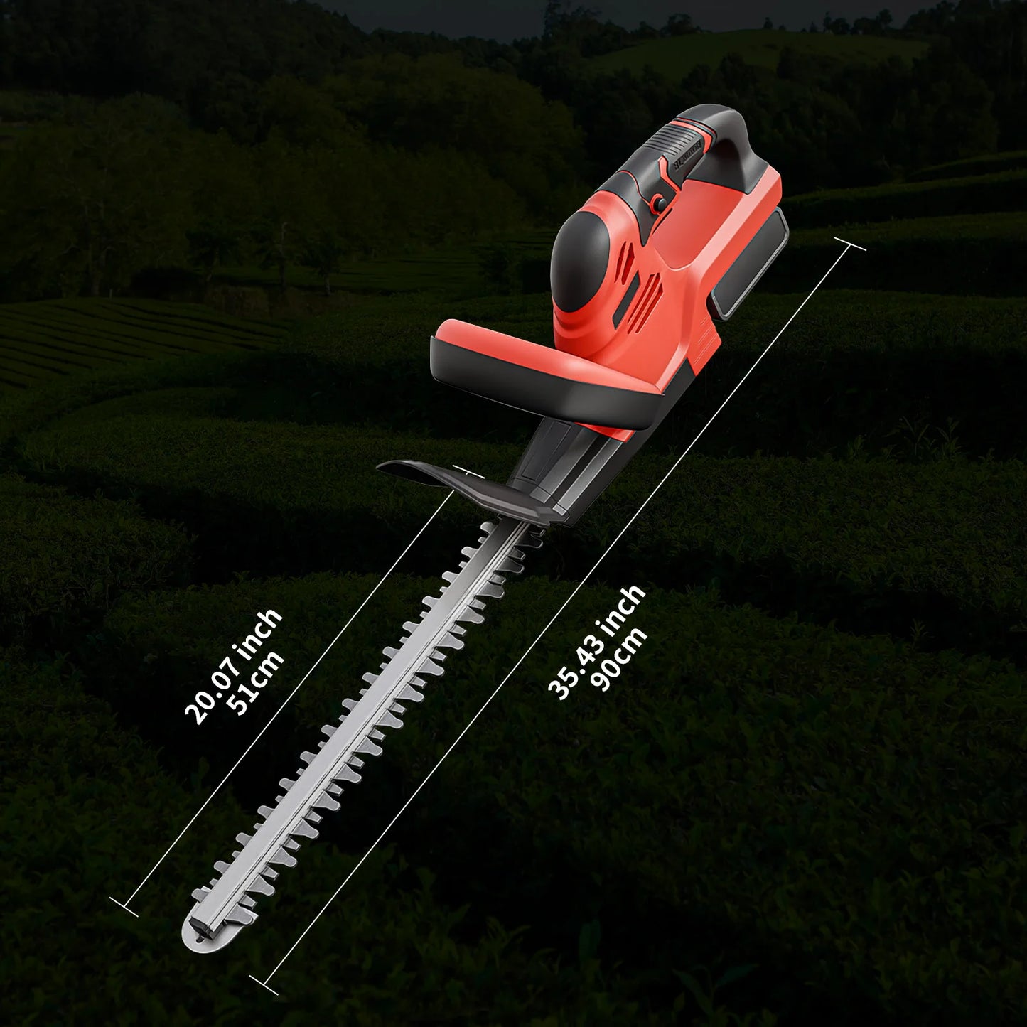 Cordless Hedge Trimmer 22-Inch Electric with 3.0Ah Battery Charger