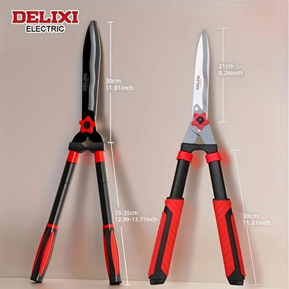 Garden Hedge Shears, 10in/12in Manual Hedge Clippers