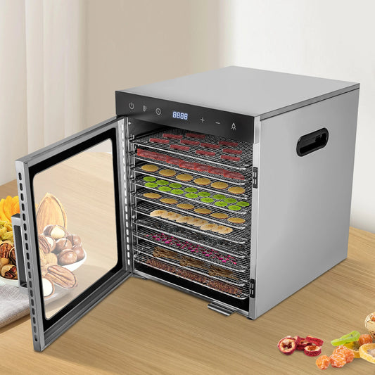 10/12 Stainless Steel Trays Dehydrator, 800W