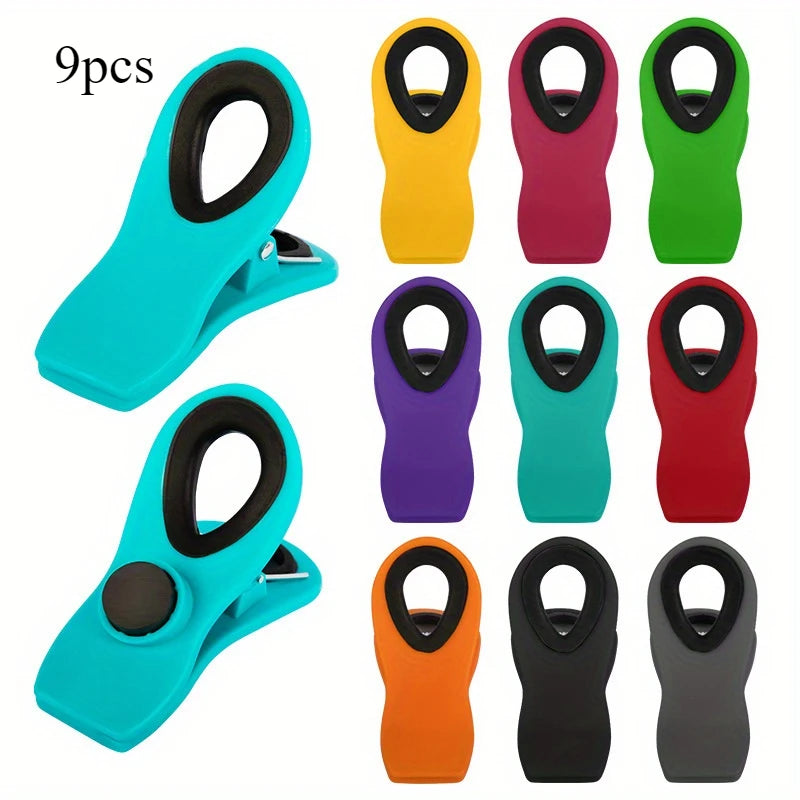 3pcs/6pcs/9pcs Reusable Sealing Bag Clip With Magnet