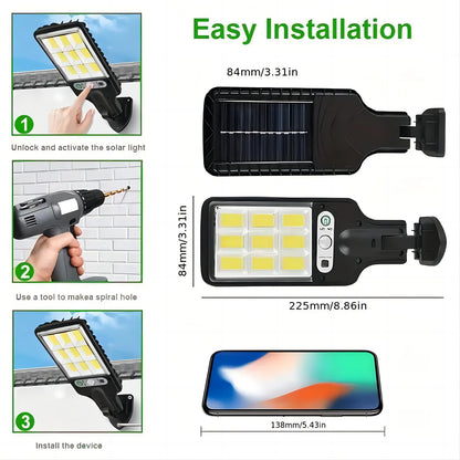 1/2/4-Pack Solar Outdoor Wall Lights with Remote Control and Motion Sensor, Adjustable 3 Modes