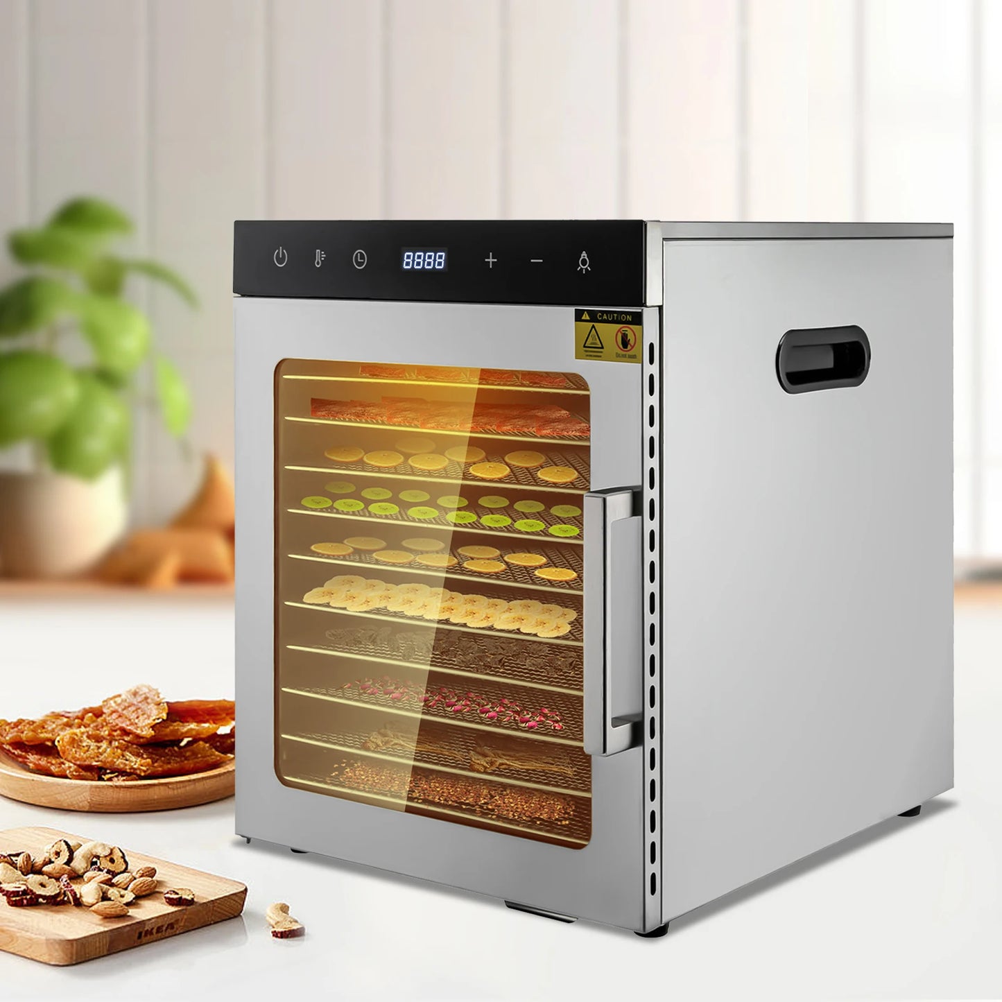 10/12 Stainless Steel Trays Dehydrator, 800W