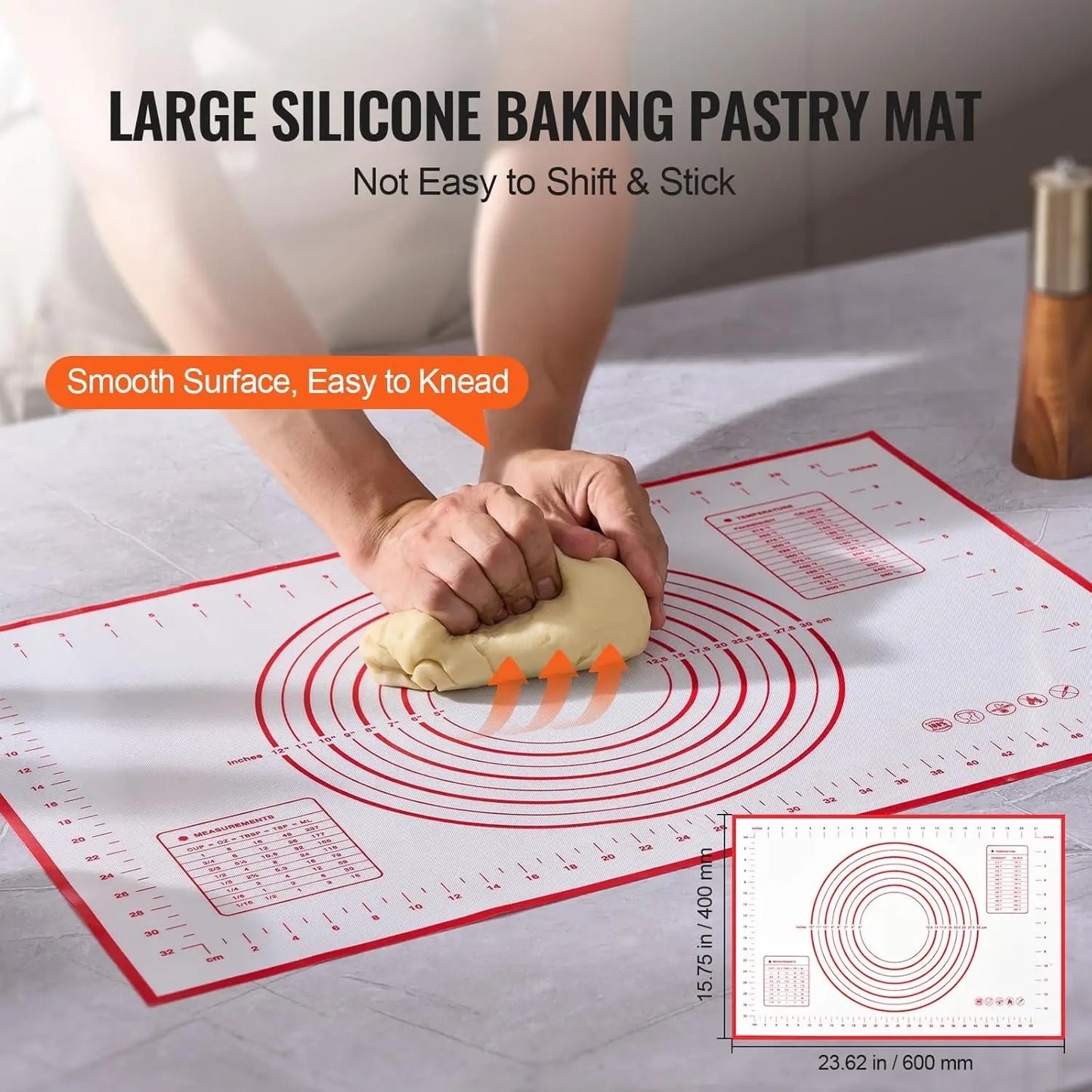Adjustable Rolling Pin, Pastry Baking Nonstick Mat Set