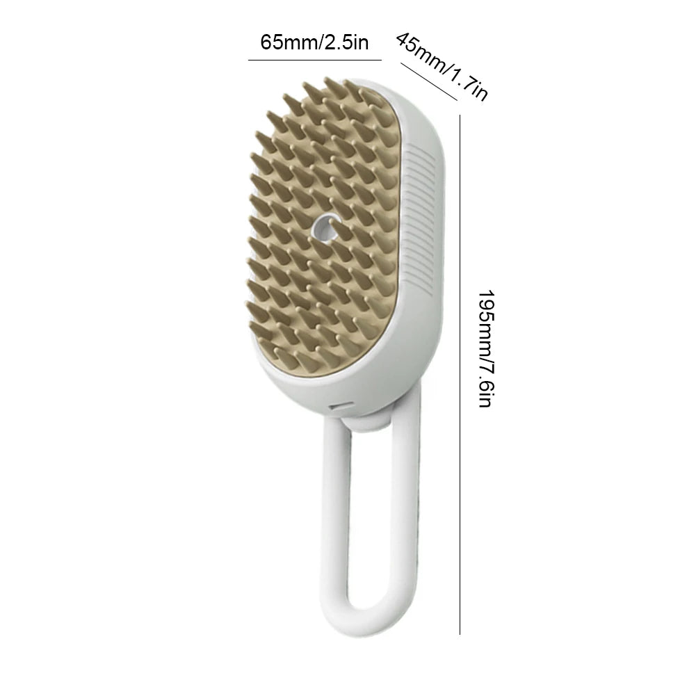 Cat Steam Brush Dog Brush 3 in 1 Electric - Steamy Pet Grooming