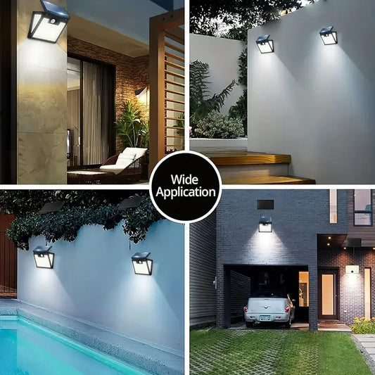 2 or 4PCS Solar Light Motion Sensor Outdoor Light 3 Lighting Modes Waterproof 72LED
