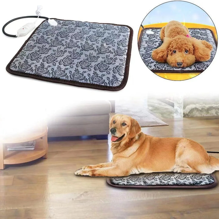 Pet Heated Mat Dog Temperature Adjustable - Waterproof Pad