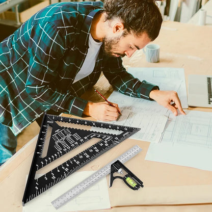 Premium Rafter Square and Combination Triangle Square Set