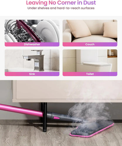 Steam Mop Cleaner with Detachable Handheld Steamer
