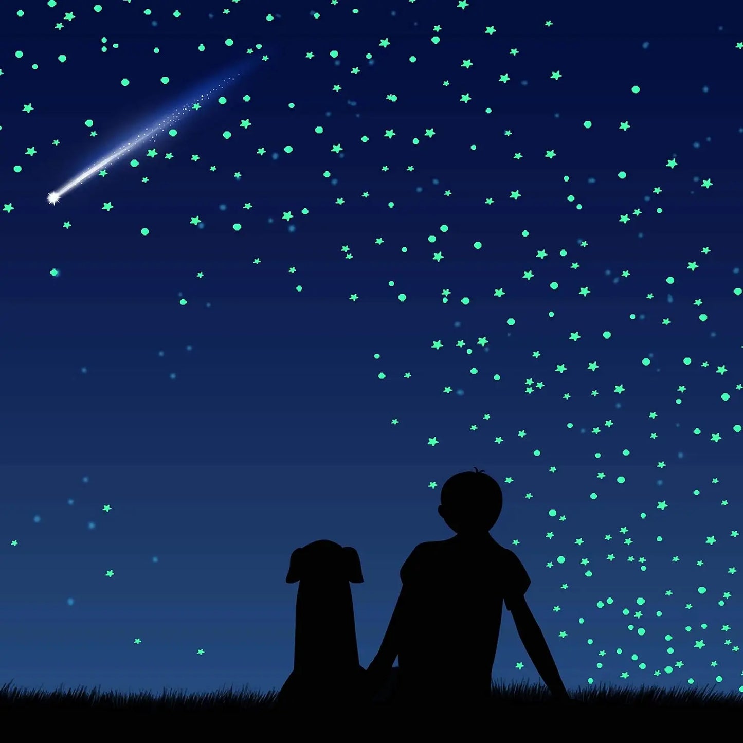 808 pack Glow in The Dark Stars for Ceiling (404 pack Green and 404 Sky Blue)