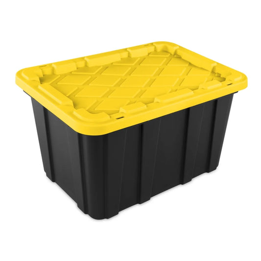 27 Gallon Heavy Duty Storage Bin, Snap On Lid, Stackable