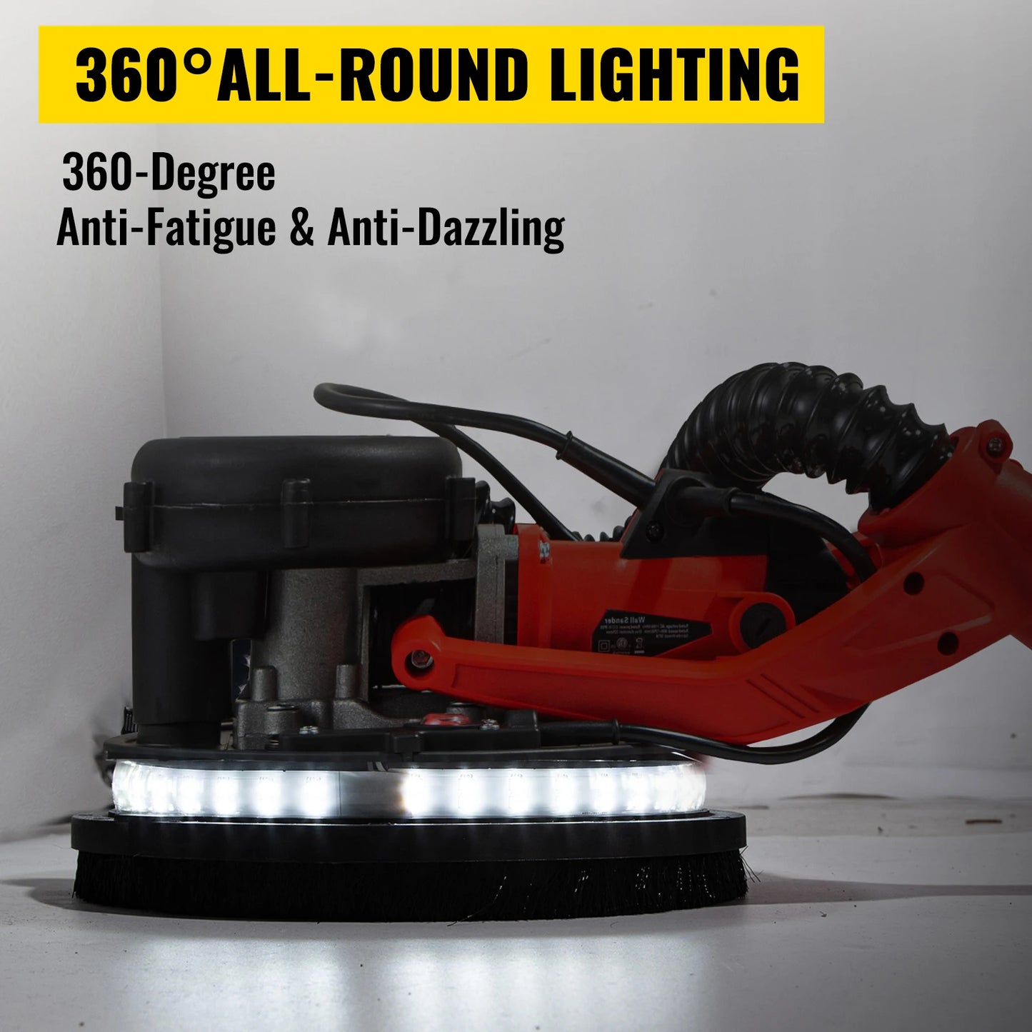 VEVOR 850W Drywall Sander Variable Speed 800-1750 RPM with Telescope Handle