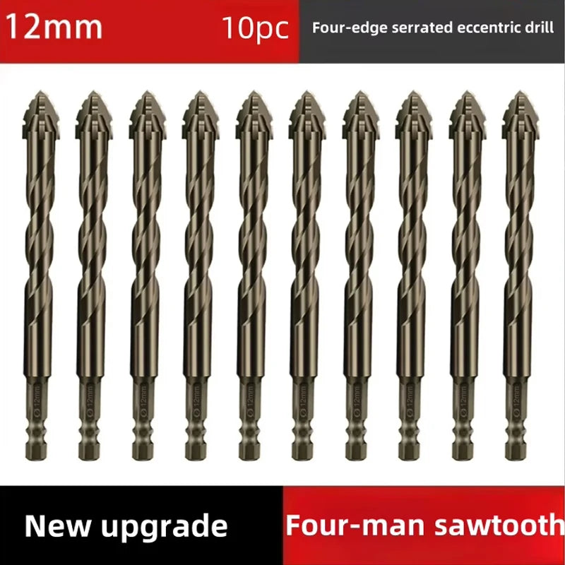 4-Blade Saw Tooth Eccentric Drill Bit | Efficient Drill & Tap