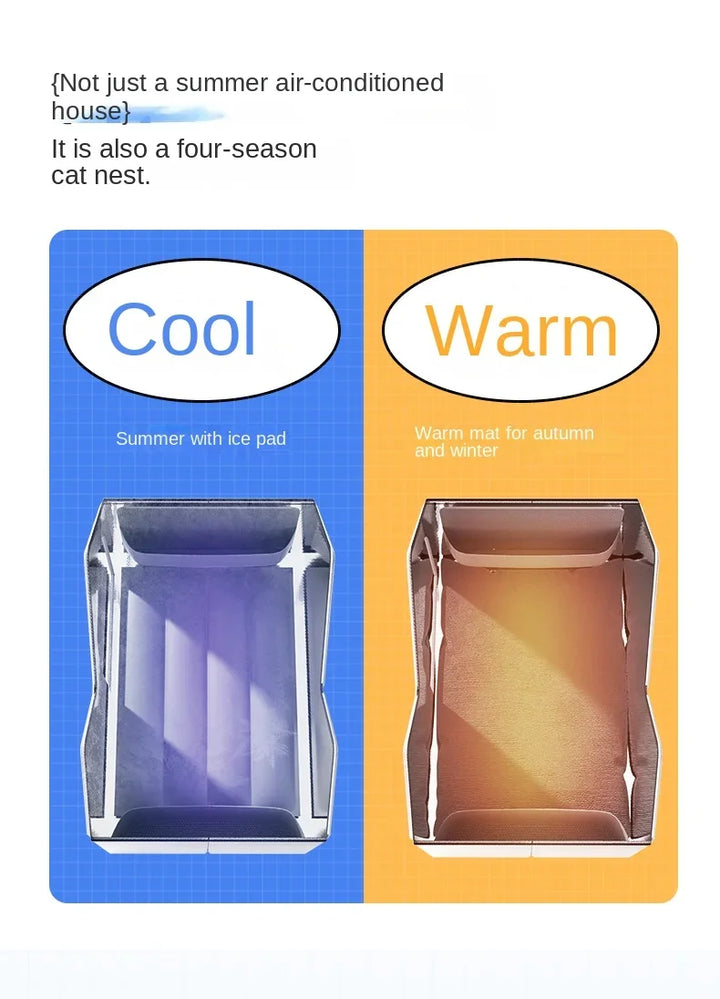 Cat Cooling Dog Ice House - Summer Air Conditioning Bed