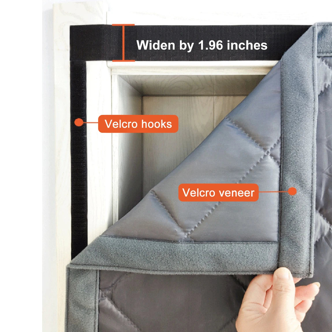 31.5 in. x 79 in. Gray Thermal Insulated Curtain, Magnetic