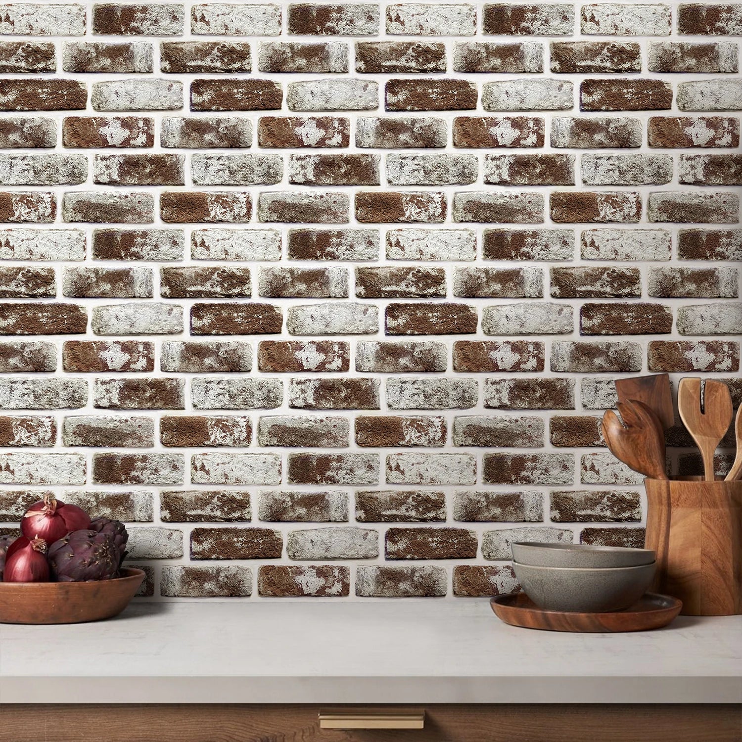 3D PVC Faux Brick Self-adhesive Wall Panel