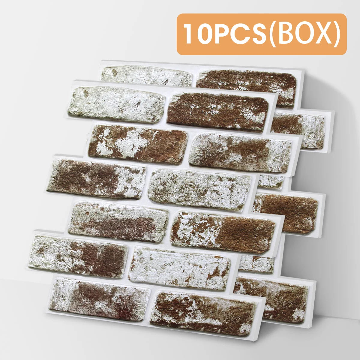 3D PVC Faux Brick Self-adhesive Wall Panel