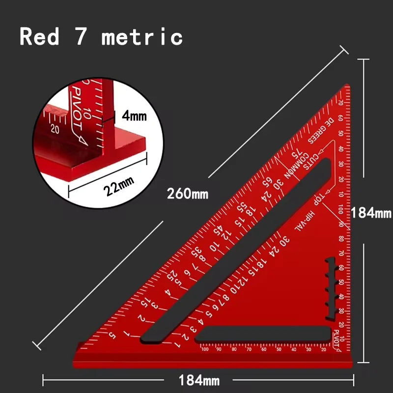 Premium Rafter Square and Combination Triangle Square Set