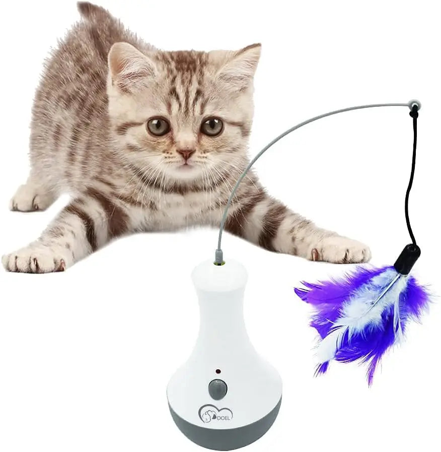Cat Interactive Toys Funny Feather Kitten Teaser - Automatic Toy