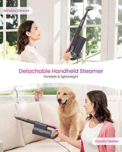 Steam Mop Cleaner with Detachable Handheld Steamer